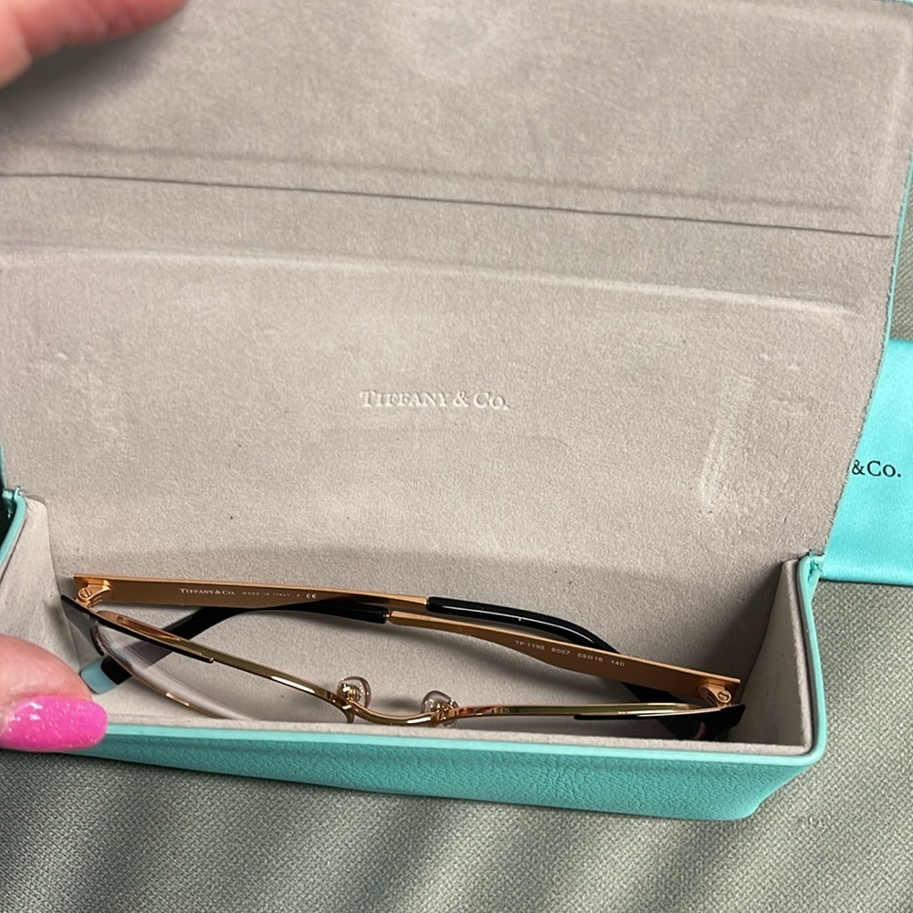 BNWT TIFFANY TF1135TF 1135 6007 BLACK & ROSE GOLD FULL RIM EYE FRAMES 140-53-16 - Picture 16 of 16